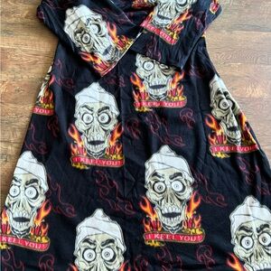 Northwest Black Fleece Snuggie Parody with Red, Orange and Cream Accents